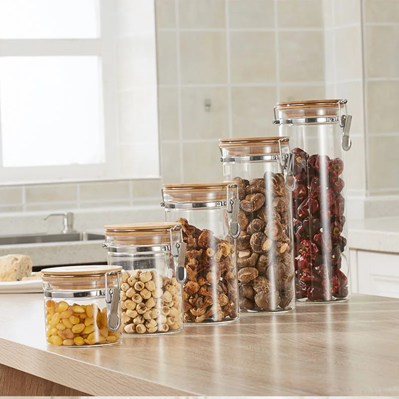 Стеклянная банка для хранения еды специй чая с крышкой герметичные банки бутылка