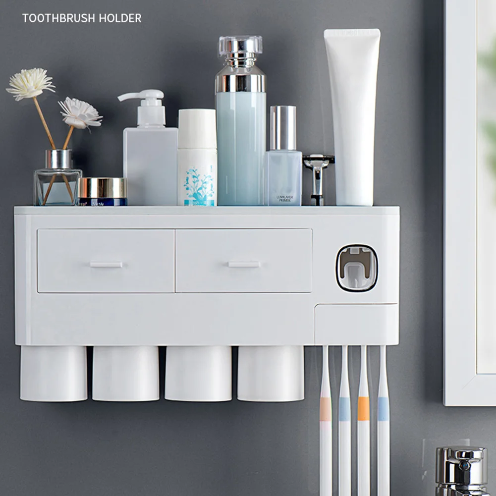 Настенный держатель для зубной щетки полка дома автоматический дозатор пасты