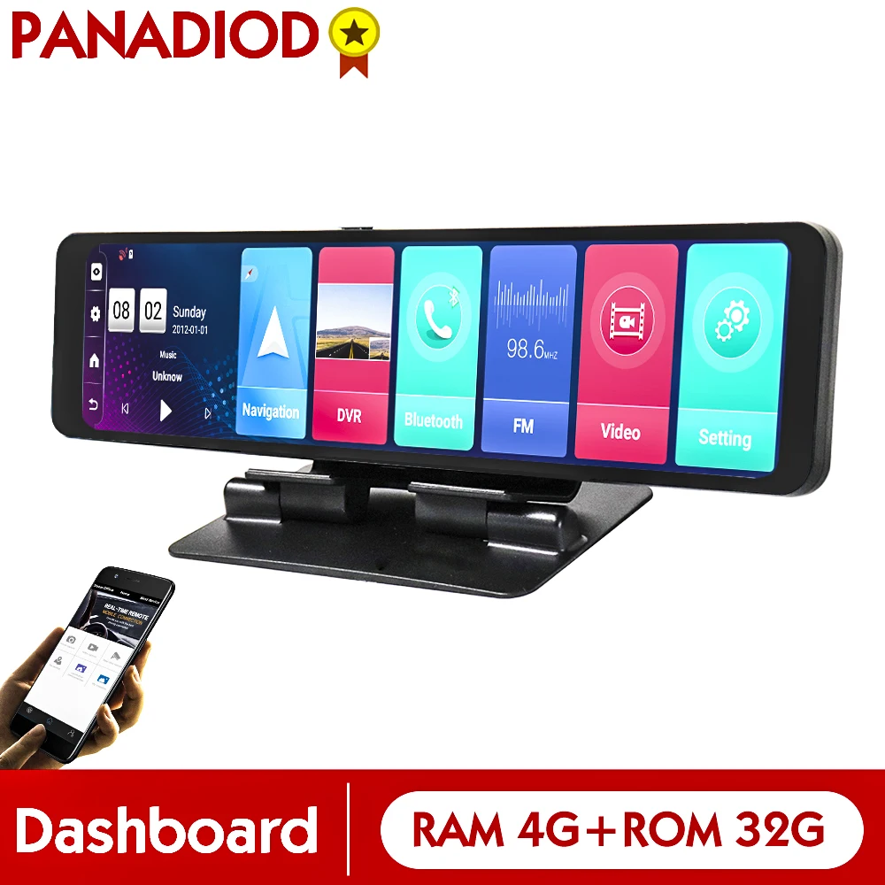 

12'' 4G Android 8.1 Car DVR Mirror WIFI GPS Bluetooth 4GB+32GB ADAS Dash Camera Dual Len Dashcam Auto Recorder Dashboard Car Dvr