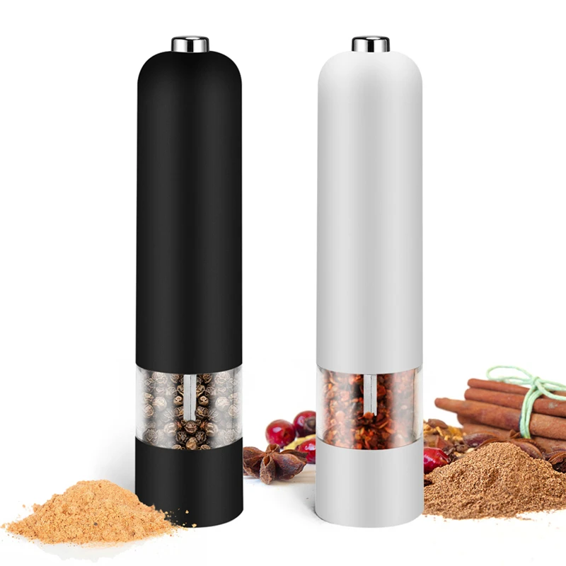 

Electric Pepper Grinder Salt Spice Herbal Containers With LED Lights Easy Clean Home Kitchen Cooking BBQ Tools