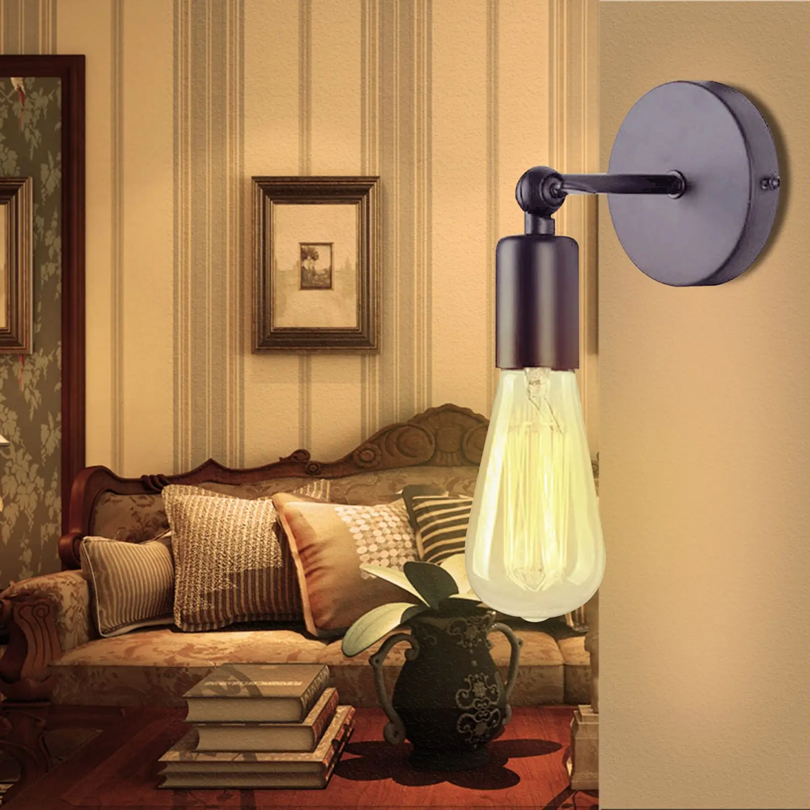 

Sturdy Iron Wall Lamp E27 Wall Light Wall Lamp Modern Wall Light for Home Coffee Villa Homestay Living Room Bedroom Restaurant