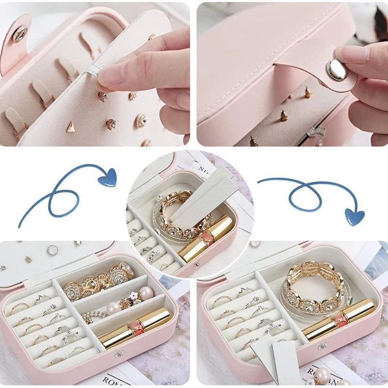 

Женская двухслойная шкатулка для ювелирных изделий