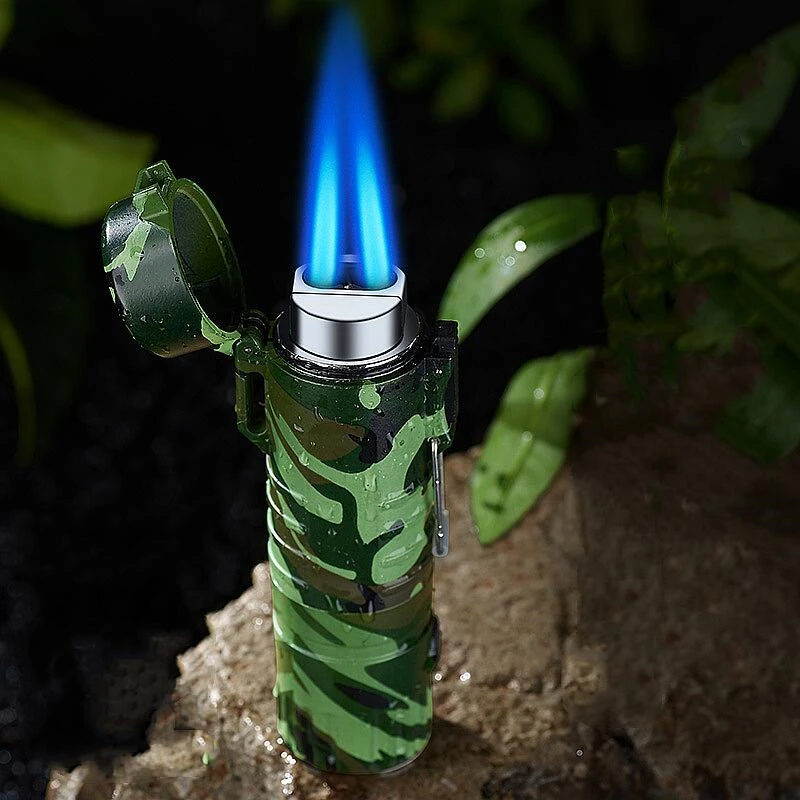 Многофункциональный фонарик двухструйная зажигалка водонепроницаемая и