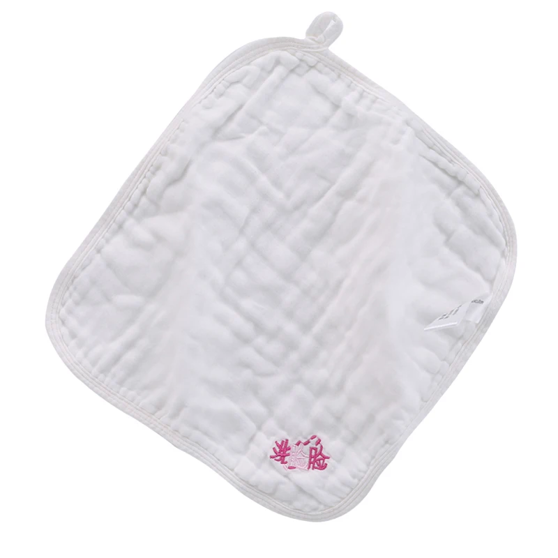 

Baby Embroidered Mouth Towel Multifunctional Handkerchief Cotton Gauze Bubble Gauze Wipe Hand Wash Towel