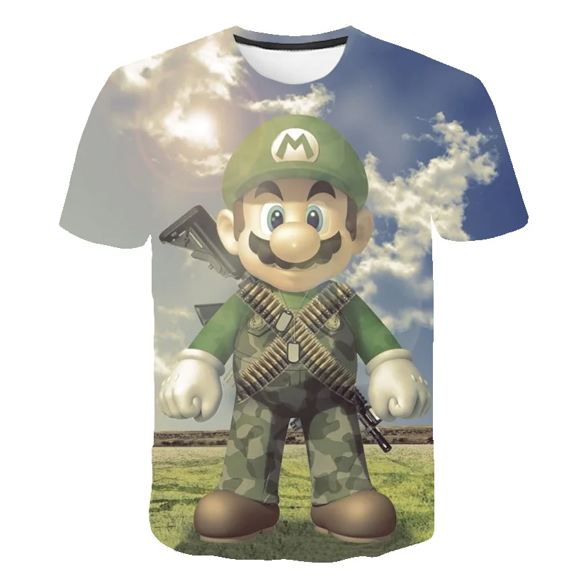 Детская футболка с изображением героев мультфильма «Super Mario Bros Mashup» топ с изображением грибов, Королевство Луиджи, Нинтендо, гик, итальянский стиль, простые комбинированные футболки для мальчиков и девочек