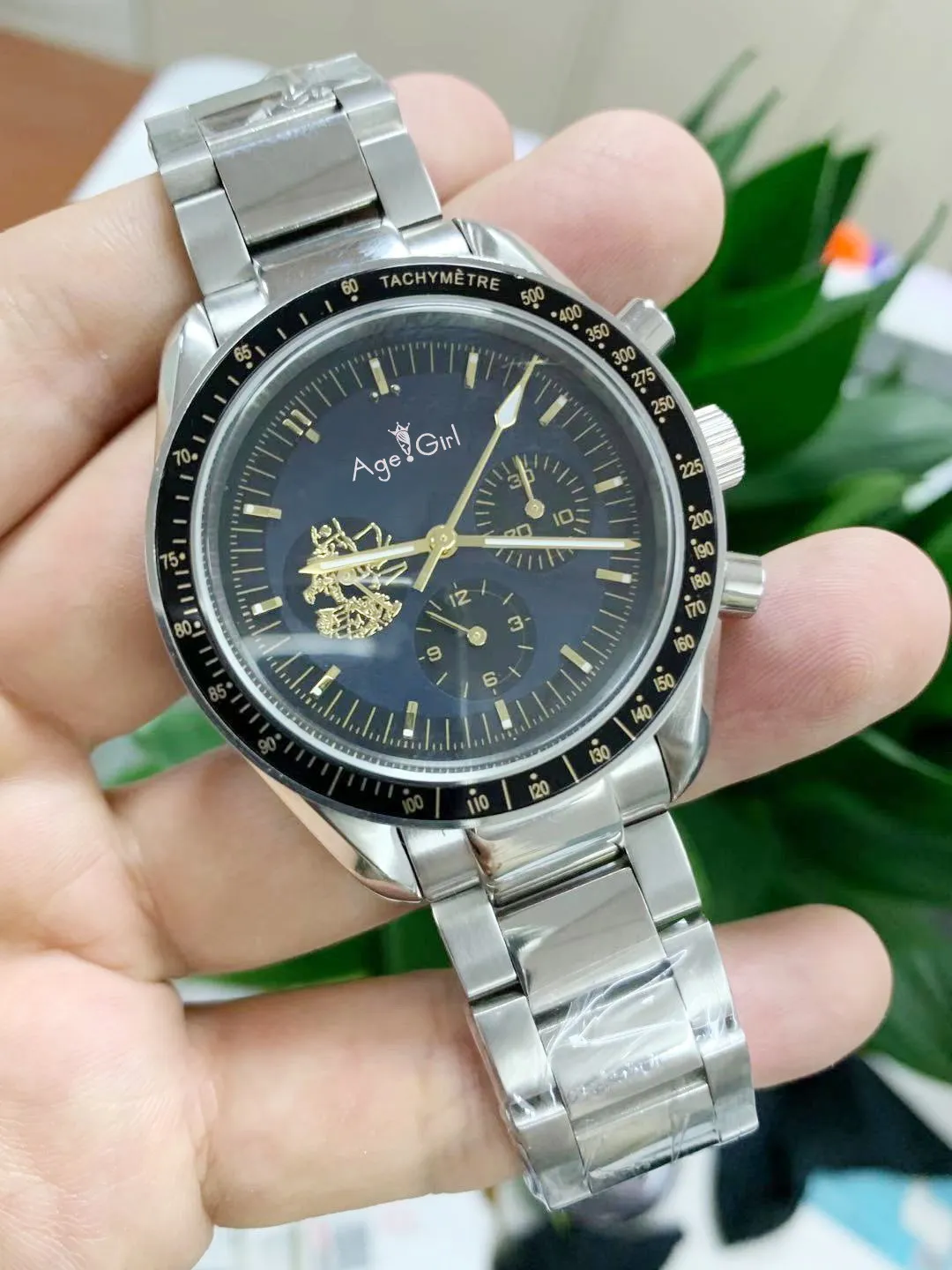 

Classic New Men Automatic Mechanical Limited Luminous Silver Gold Ceramic Sapphire Apollo 11 Watch 50th Anniversary AAA+