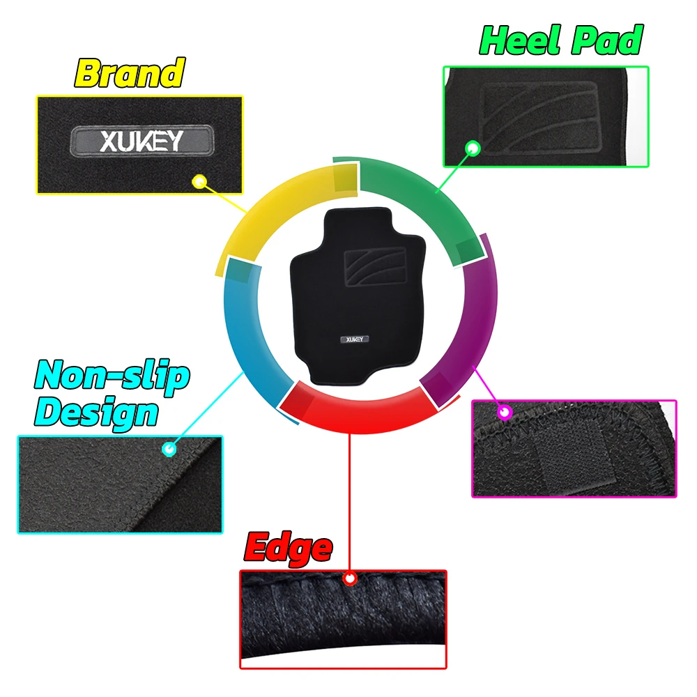 Специальный коврик для автомобиля коврики Ford Focus 3 MK3 2011 2018 нейлоновые черные