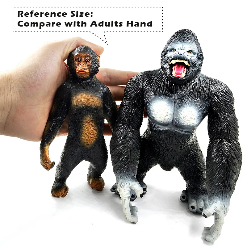 Artificial Big Chimpanzee Gorilla Animal Model Bonsai Figurine home decor miniature fairy garden decoration accessories modern | Дом и сад