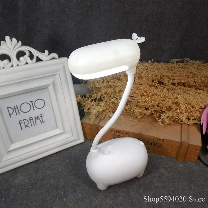 Мультяшная лампа для детей Милый лось маленькая ночная в виде животного простая