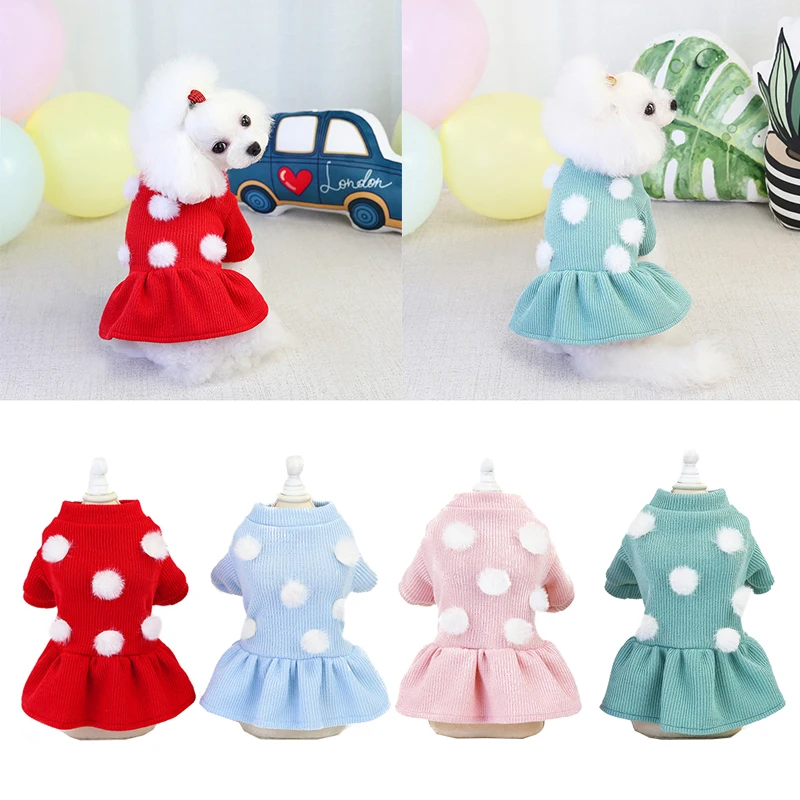 

Cute Sweet Princess Style Pet Woolen Hairball Dress Warm Comfortable Pet Pet Supplies Dog Beautiful Universal Fur Balls Skirt