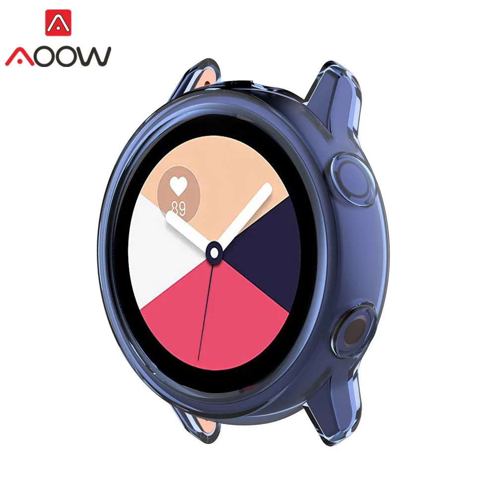 Ультратонкий прозрачный защитный чехол из ТПУ для samsung Galaxy Watch Active SM-R500, мягкий защитный чехол, защитная рамка