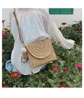 Женская сумка-конверт через плечо, летняя пляжная Соломенная Сумка-клатч на ремне, 2021