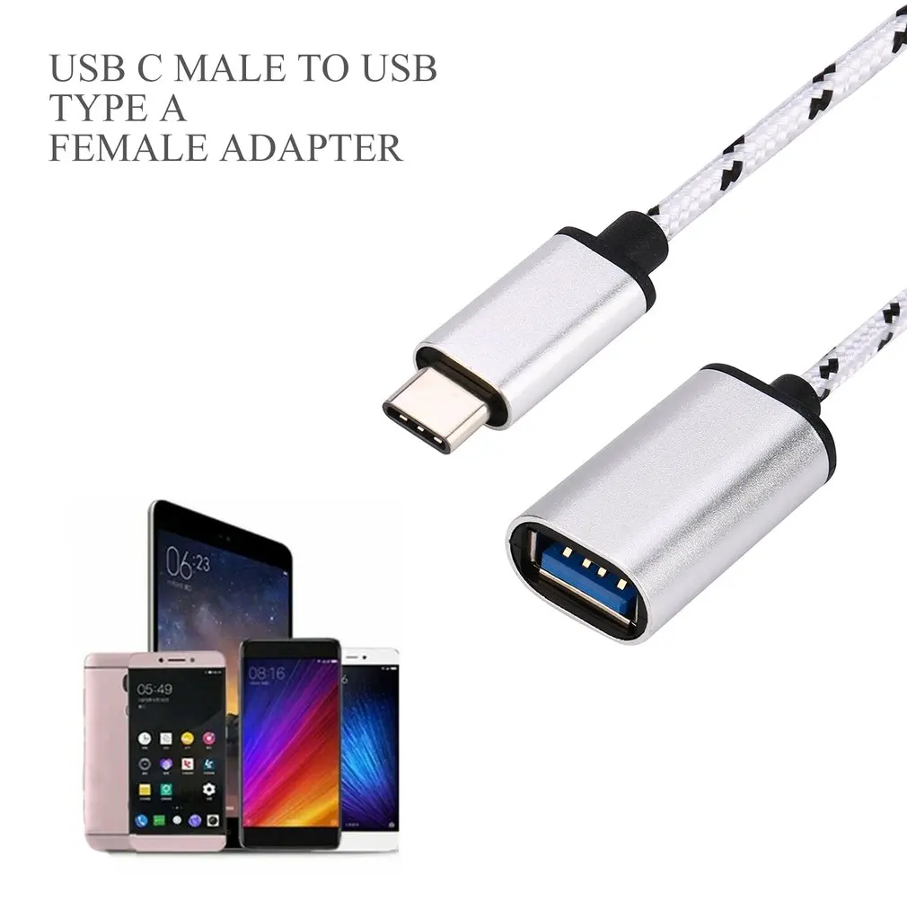 USB C штекер usb тип A Женский адаптер синхронизация данных концентратор OTG функция конвертер кабель передачи данных для быстрой зарядки шнур