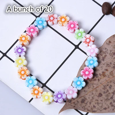 Популярные корейские акриловые детские браслеты красочные милые яркий цвет