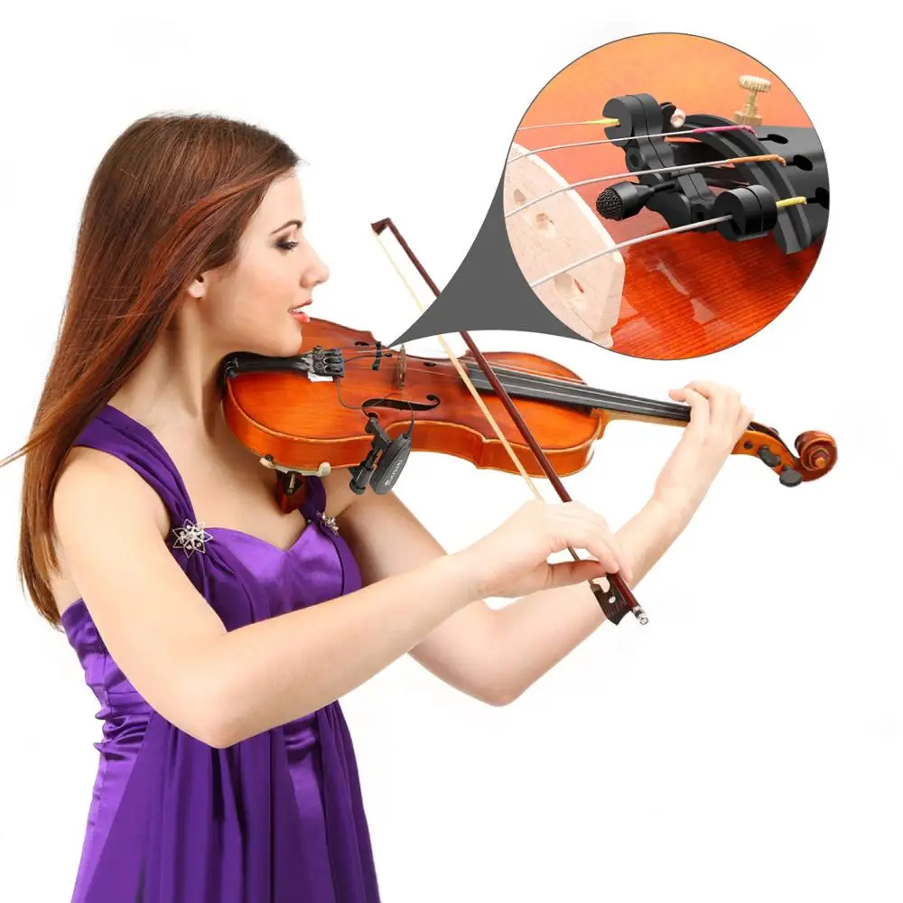 KIMAFUN беспроводной микрофон для скрипки 2 4 ГГц музыкальный инструмент система