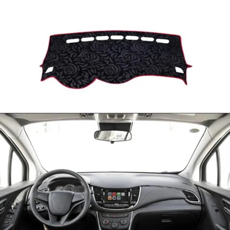 Нескользящий коврик для приборной панели с рисунком розы Накладка автомобиля