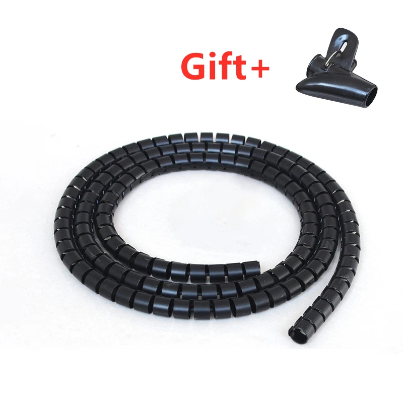 1 м Новая спиральная обмотка трубка протектор кабеля с пластиковым