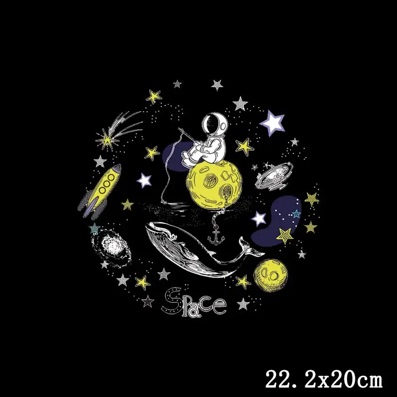 Железный На переноске астронавт патч Луна аппликация теплопередача Винил