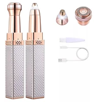 hot 2 in 1 facial hair removal for women painless electric epilator hair remover for face lips ladies shaver hair trimmer bikini