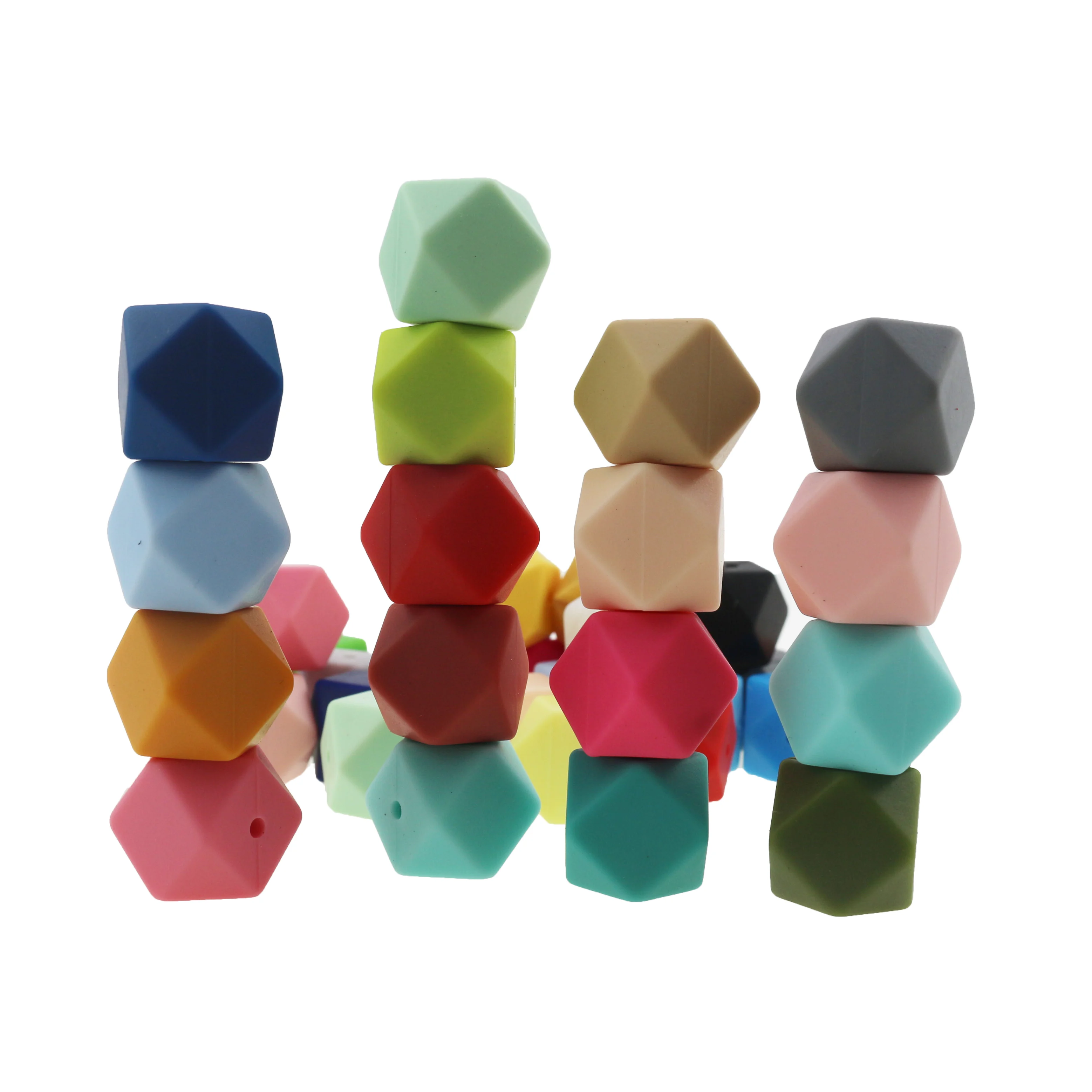 Шестигранные силиконовые бусины 11 мм без бисфенола А|Детские прорезыватели| |