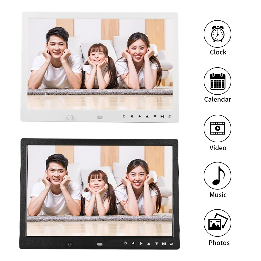 13inch 1080P HD LED Multi-function Motion Detection Digital Photo Frame Music Movie Player Remote Control AC 110-240V | Электроника