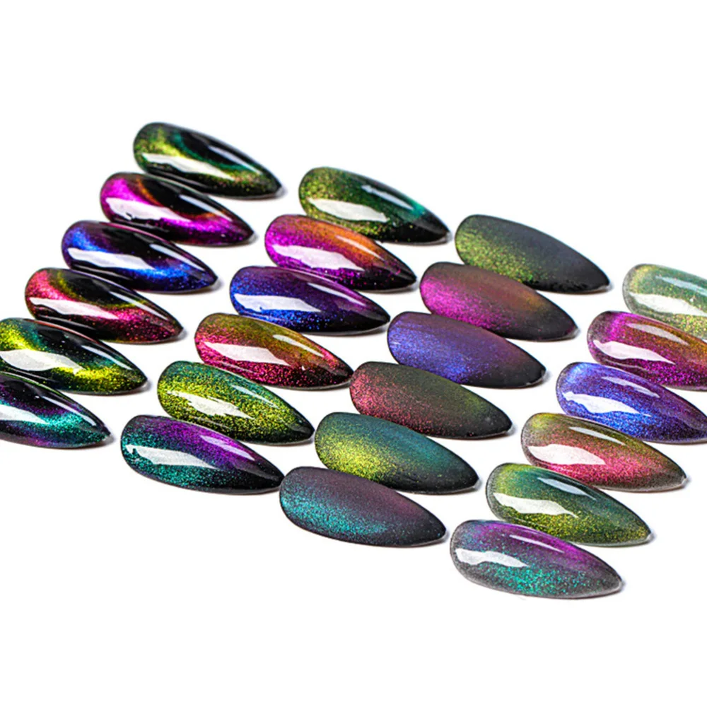 

6pcs Galaxy Cat Eye Nail Gels 5D Soak Off Nail Varnish Manicure Lacquer for