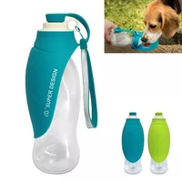 portable pet dog water bottle soft silicone leaf design travel cat drinking bowl outdoor pet water dispenser feeder pet product