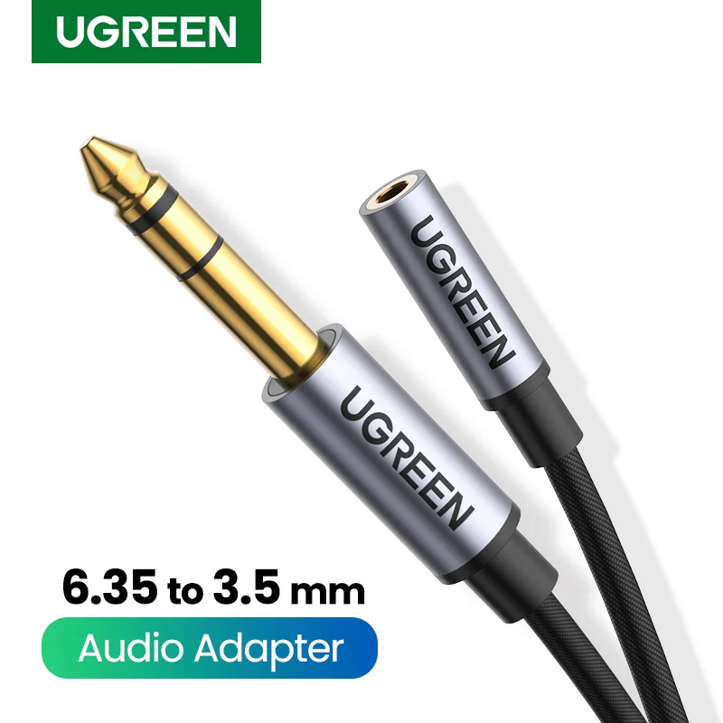 

UGREEN 6.5mm to 3.5mm Headphone Adapter TRS 6.35mm 1/4 Male to 3.5mm 1/8 Female Stereo Jack Audio Adapter for Amplifiers Guitar