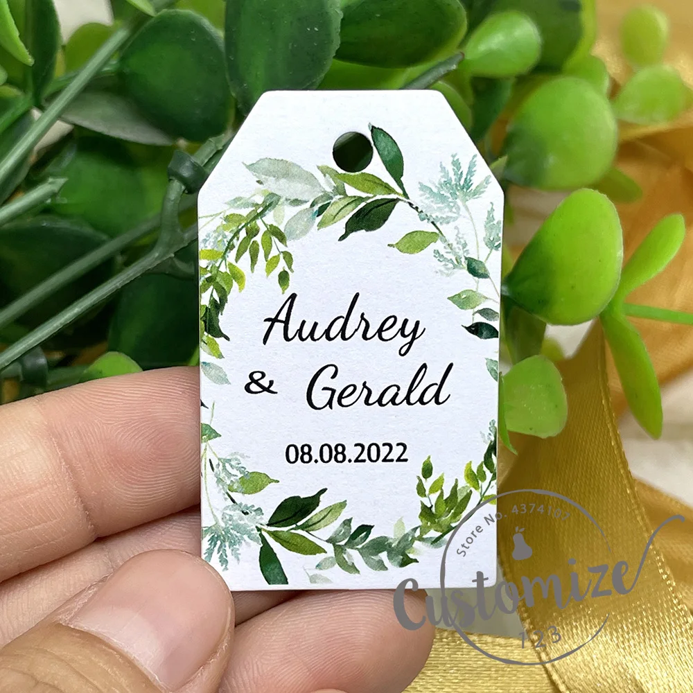 

100 pcs/ set Personalised Gift Tags, Gift Tags, Handwritten Kraft Wedding Favour Label Custom