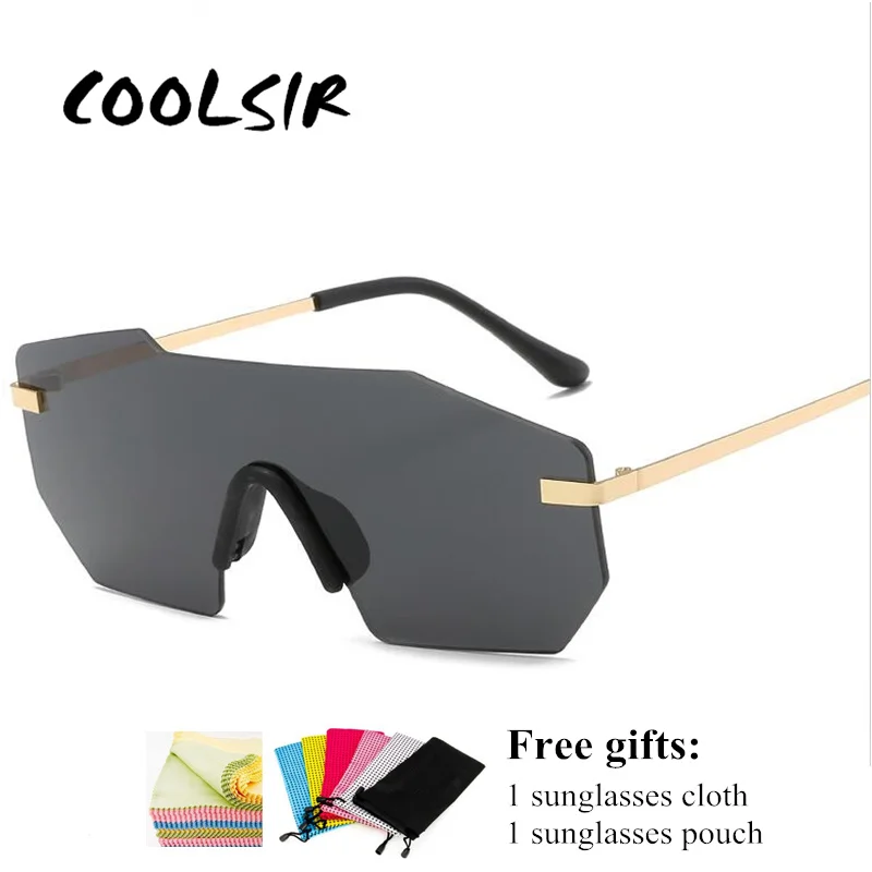 Мужские и женские зеркальные очки COOLSIR солнцезащитные без оправы с