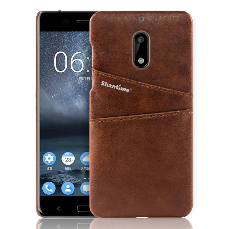 Brown Для Nokia 3,1 5,1 5,1 Plus кожаный чехол для Nokia 6 Nokia 5 задняя крышка бизнес-чехол для Nokia 6,1 6,1 Plus чехол для телефона - Цвет: Brown