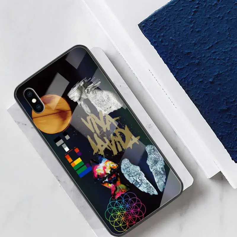 

Coldplay Music Band Glass Phone Case Fundas Coque For IPhone 12 11 Pro Max Cases XR XS 7 8 Plus Cover Accessories Carcasa