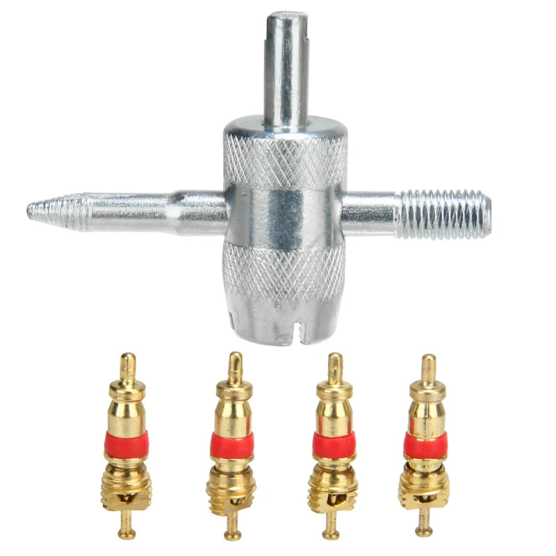 Новый 4 латунный автомобильный инструмент для снятия шин набор сердечников