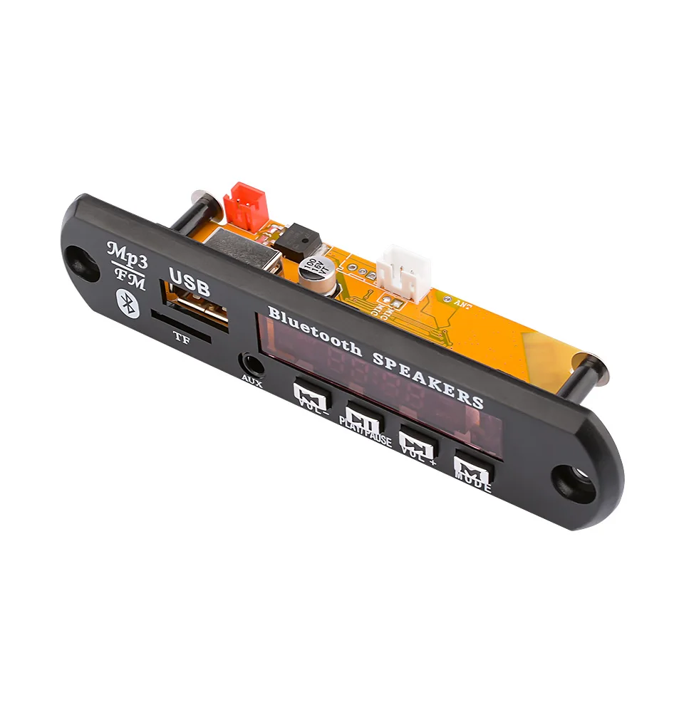 AOSHIKE DC12V/5 В MP3 декодер плата Bluetooth 4,2 аудио декодирование APE FLAC MP3 WMA WAV TF USB звук Aux микрофон DIY модуль