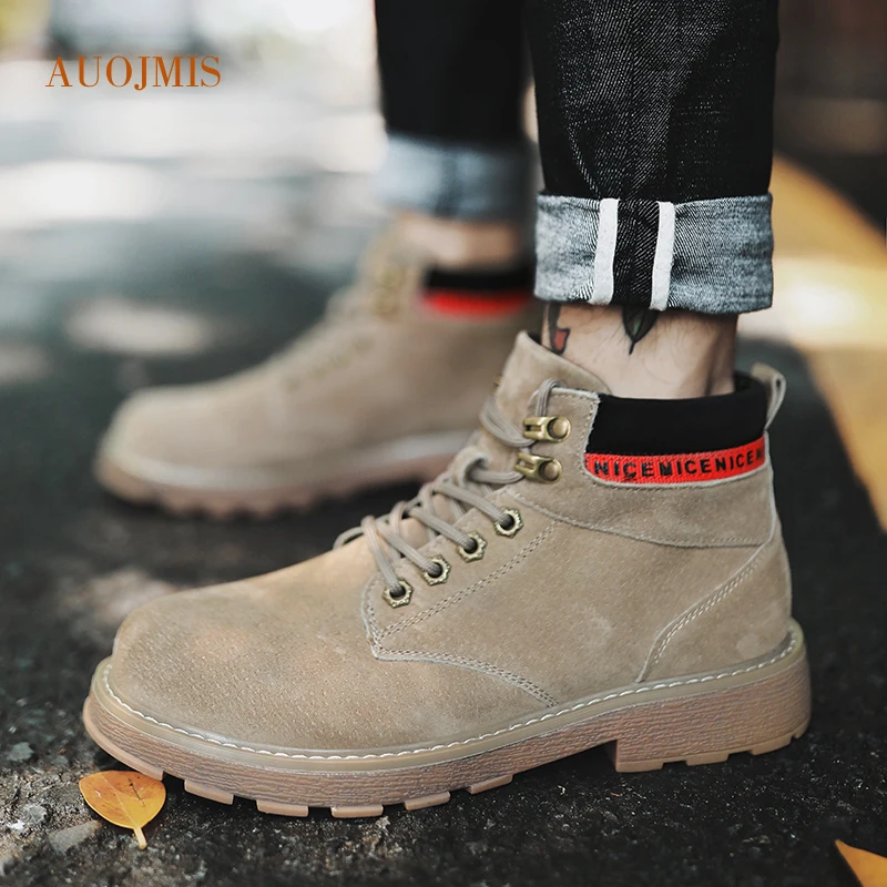 AUOJMIS 2019 новые ботинки Martin Мужские Британские ветрозащитные для пустыни подземные
