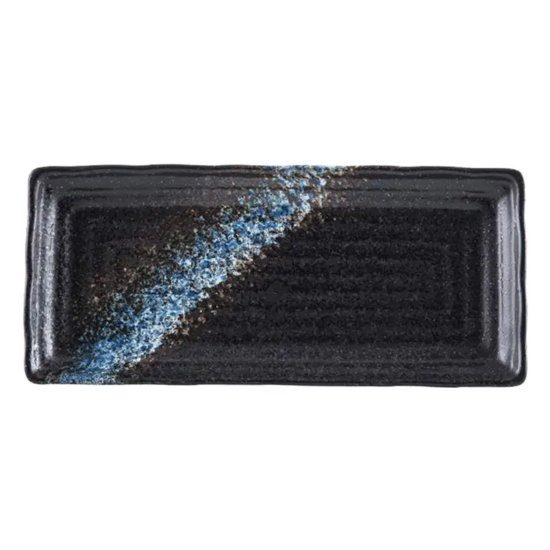 

1Pc Japanese Style Sushi Plate Exquisite Rectangular Saury Plate Dessert Plate