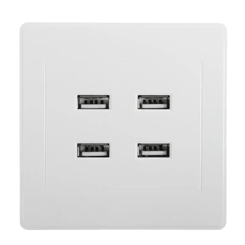 1 шт. белый 5 В DC 4 порта USB настенное зарядное устройство док станция розетка блок