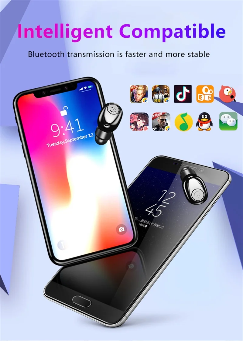 X8 TWS Bluetooth наушники 5D стерео Беспроводные спортивные наушники IPX6 водонепроницаемые шумоподавление с 2200 мАч power Bank зарядная коробка