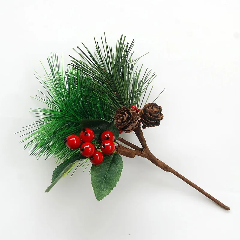 Зеленые искусственные сосновые цветы для свадебного декора Стола Пластиковая