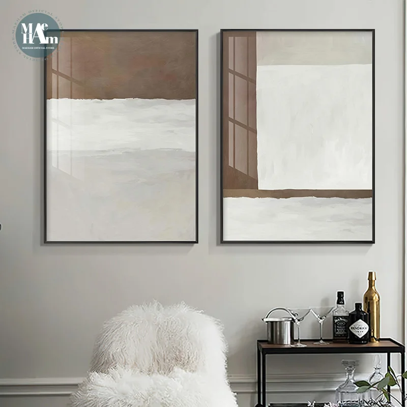 Современная Текстура геометрические коричневые блочные стены фотообои