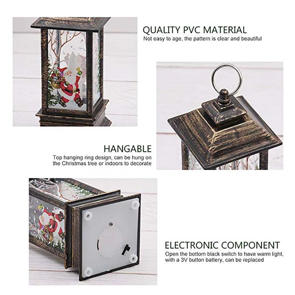 Рождественские украшения для домашнее светодиодное свеча светящийся светильник со снеговиком вечерние украшения Новогодний подарок