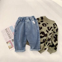 soft baby spring autumn jeans pants for boys children kids trousers clothing high quality teenagers 2021