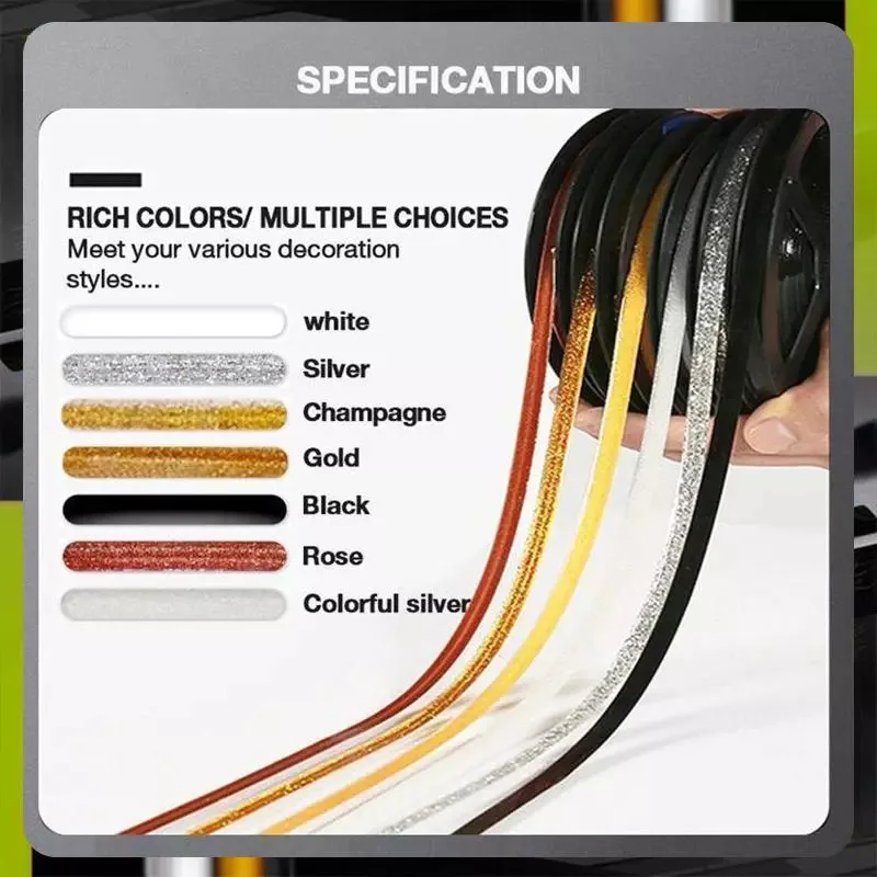 

Mildews-proof Self-adhesive Beauty Edge Sink Kitchen Sealing Tape Caulk Strip Self Adhesive Waterproof Stickers EL