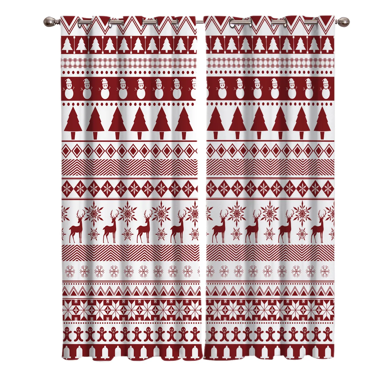 Снеговик елка Рождественская тема оконные занавески подзор ванная комната