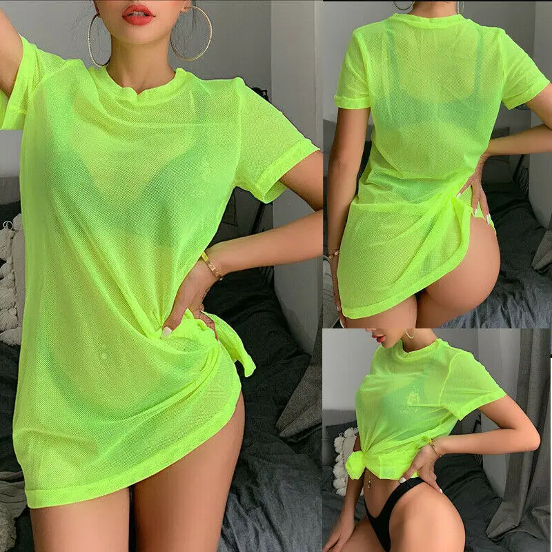 

Пикантные Для женщин Bikini Cover Up платье перспектива сетки купальник накидка вязаный купальник пляж платье Лето ванный комплект