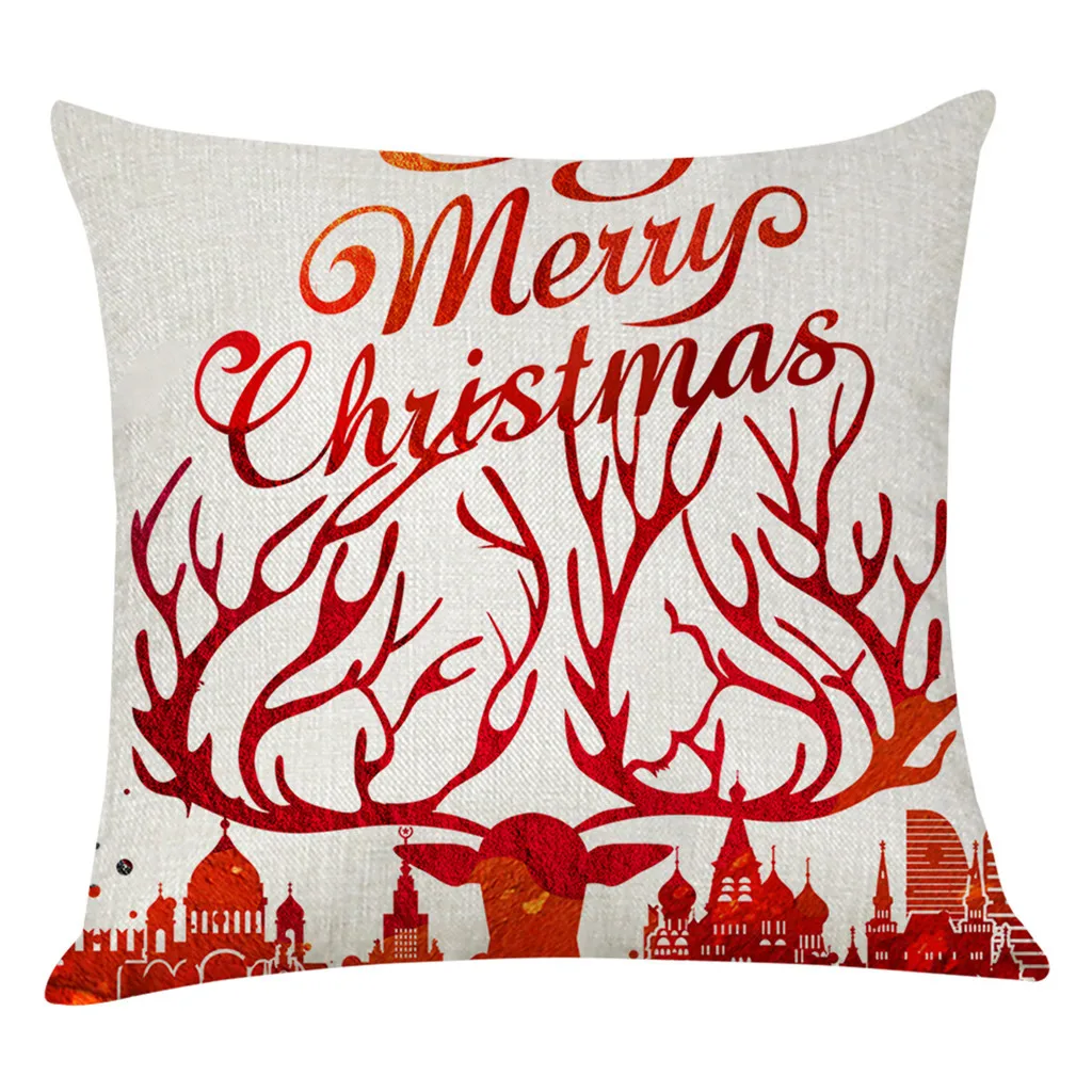 Счастливого Рождества Наволочка на подушку размером 45*45 красный Рождественский