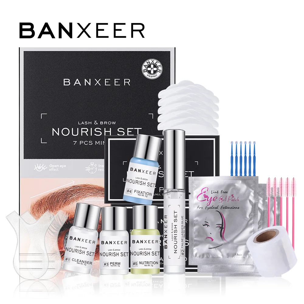 

BANXEER Lash Lift Kit Brow Sculpt Professional 2 in 1 Brow Perming Lash Curling Fluffy Brows Styling For Home Salon Makeup