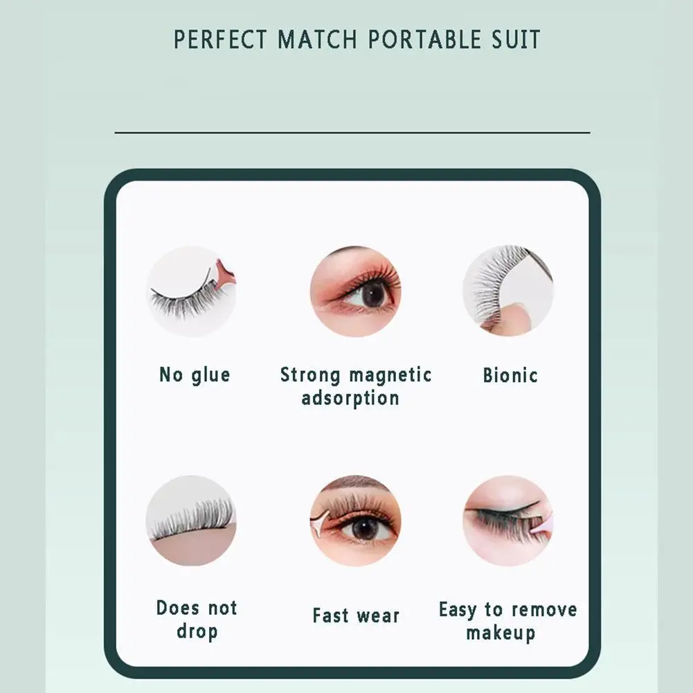 

2021 NEW Single Pair Of False Magnetic Eyelashes 3D Eyelashes Extension Waterproof Lasting Mink Makeup False Tools X3Y0