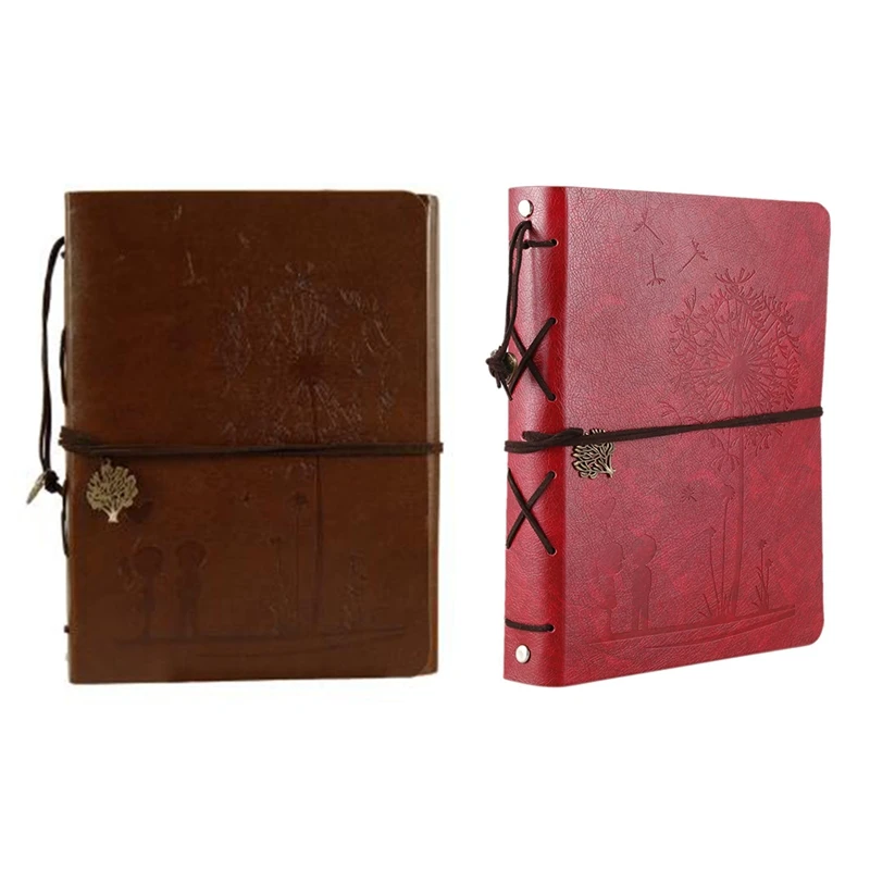 

Фотоальбом для скрапбукинга, фотоальбом для скрапбукинга с одуванчиком из кожи, семейный самоклеящийся альбом с памятью, Рождество, День Св...