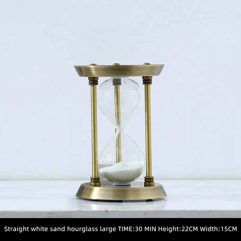 

Nordic Home Creative Glass Sand Clock Timer Bookshelf Office Tv Cabinet Personality Soft Decoration Retro Decoration
